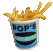A gif of a rotating cup of fries.