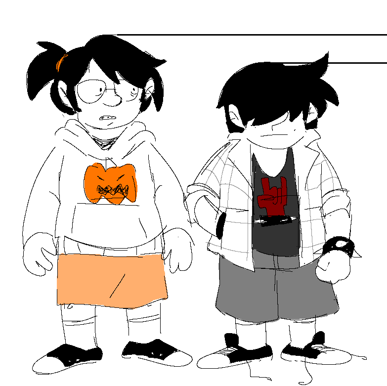 abby and luke. luke is noticeably shorter than abby