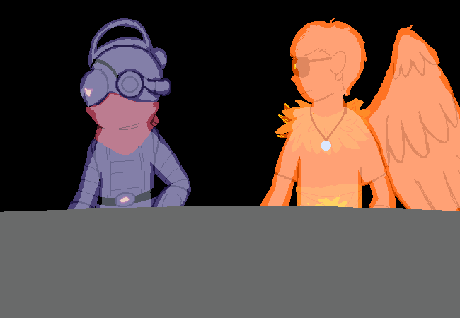 Anti looks away, antenas drooping. Davesprite turns his head towards him.