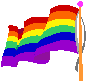 gay flag waving
