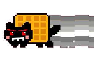 tac nayn, evil nyan cat that is a waffle