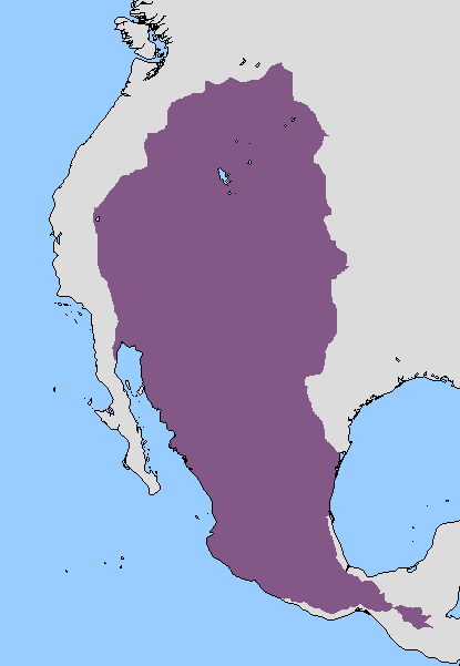 Map of the range of uurung domestication ca. 1300 BCE. It now spans from OTL Idaho to Southern Mexico, and from Nevada to Texas.