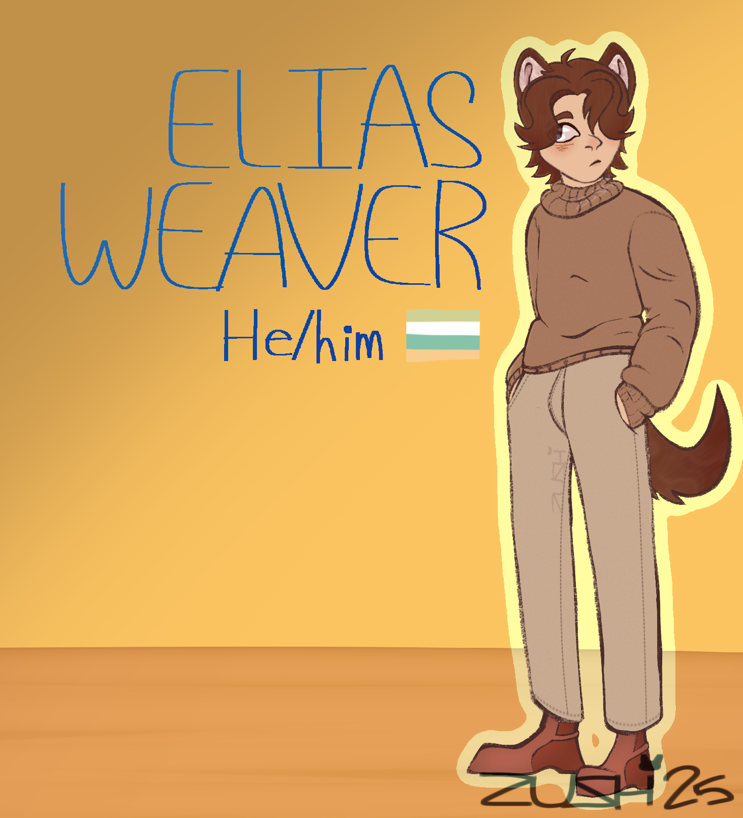 Drawing of a boy standing with his hands in his pockets. It is clean and colored, but lacks any shading or a detailed background. Drawing of a boy standing with his hands in his pockets. It is clean and colored, but lacks any shading or a detailed background.
