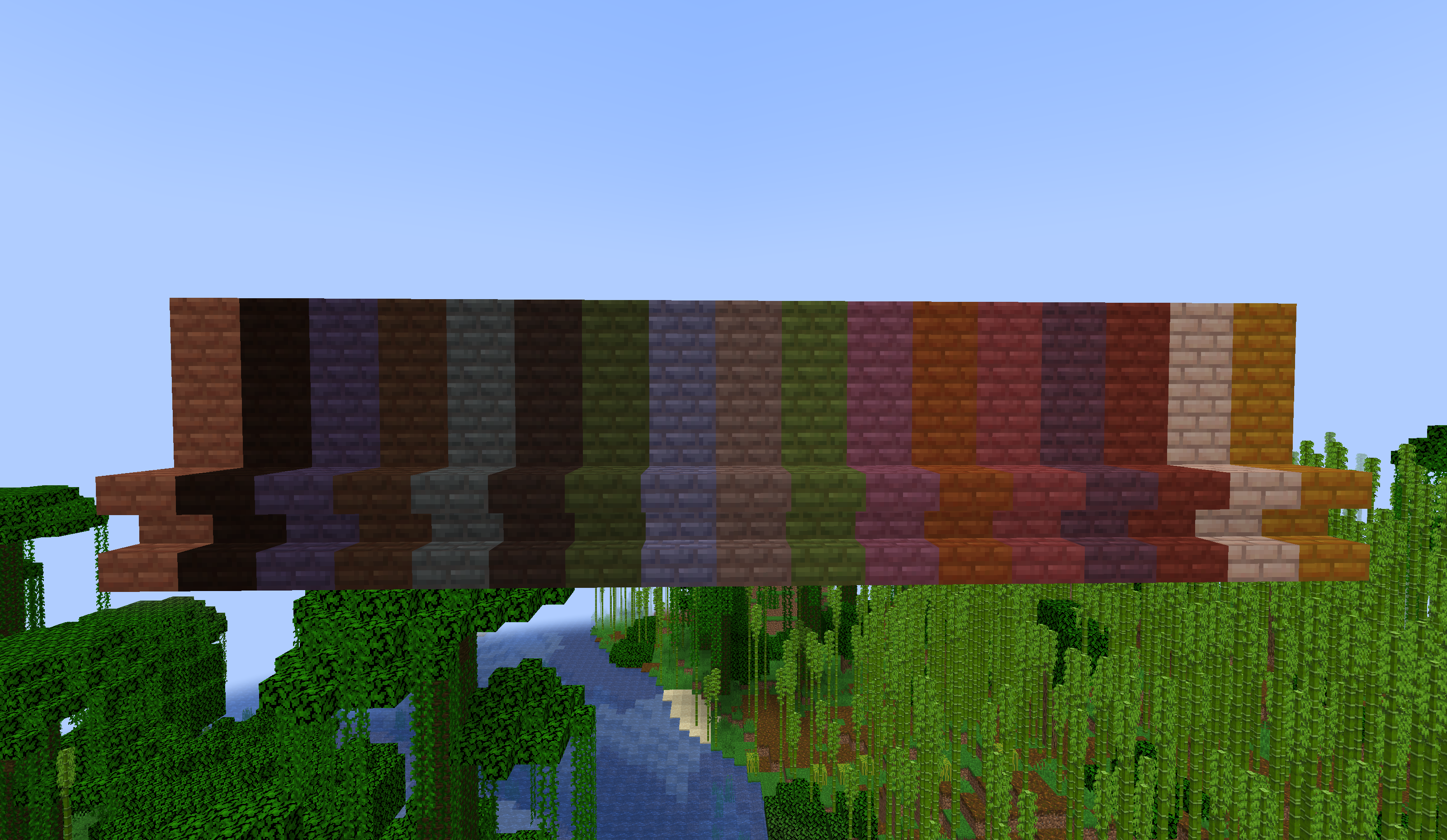 Every variant of terracotta bricks
