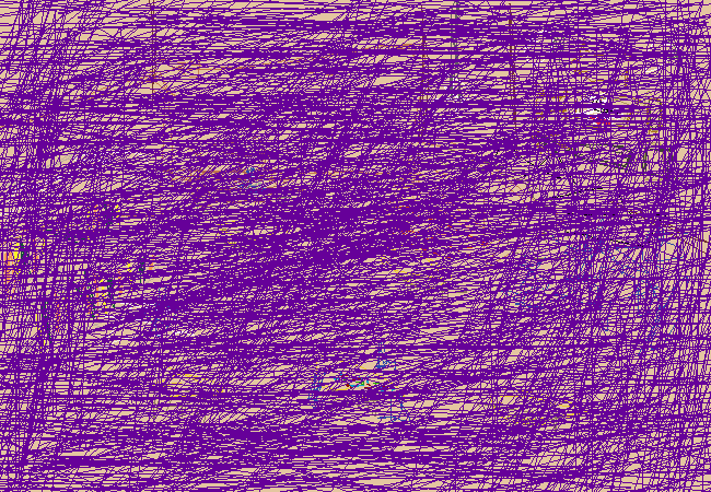 The purple scribble grows larger.