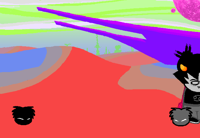 Karkat turns and walks away.