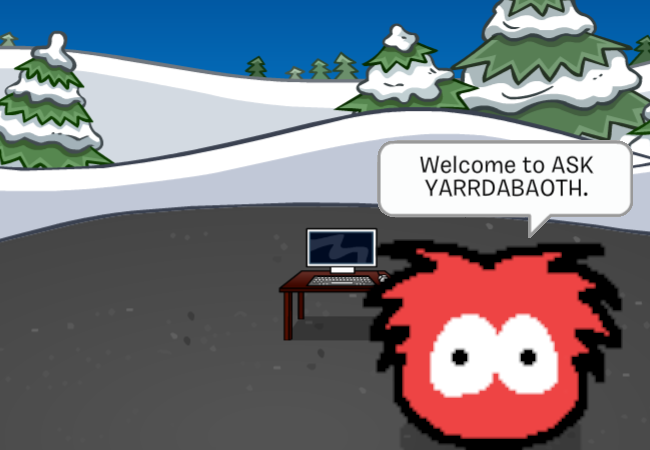 A new speech bubble says: Welcome to ASK YARRDABAOTH.