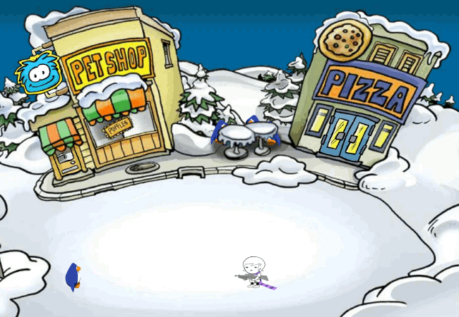 The penguin flashes black, then glows with a white light and dark blue aura. After the light and aura fade, we see that the penguin has transformed into Yuan from Penguinstuck in their Heir of Void god tier garb.