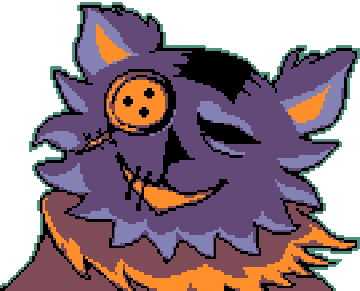 a stuffed cat characterwith a button eye