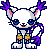 a white cat character standing upright