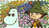 moomin and snufkin stamp