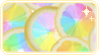 rainbow lemon stamp