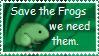 save the frogs we need them