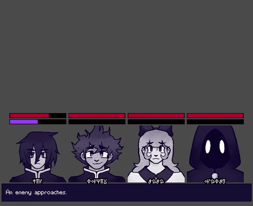 preview of a battle system, showing a basic damage animation