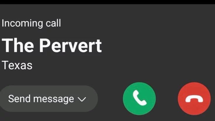 the pervert is calling