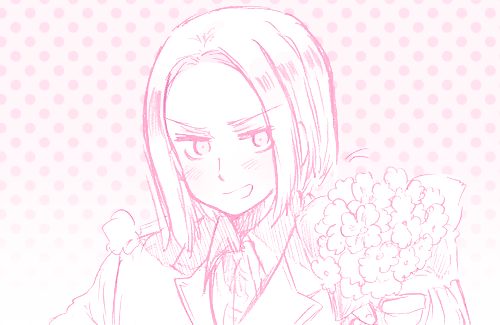 "Weź te kwiaty, moja miłości."