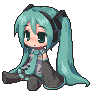 miku sitting there lol