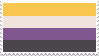 non-binary flag stamp