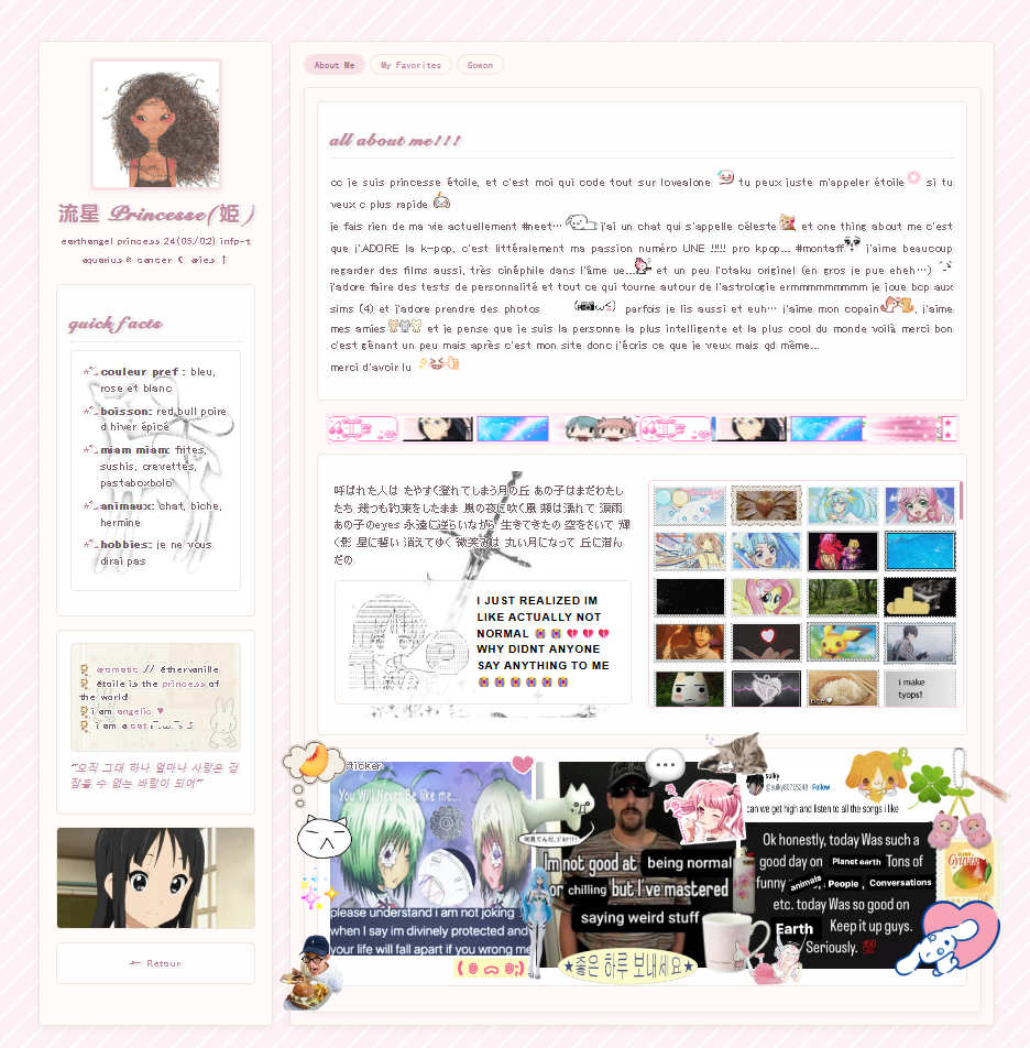 Aperçu de la page à propos