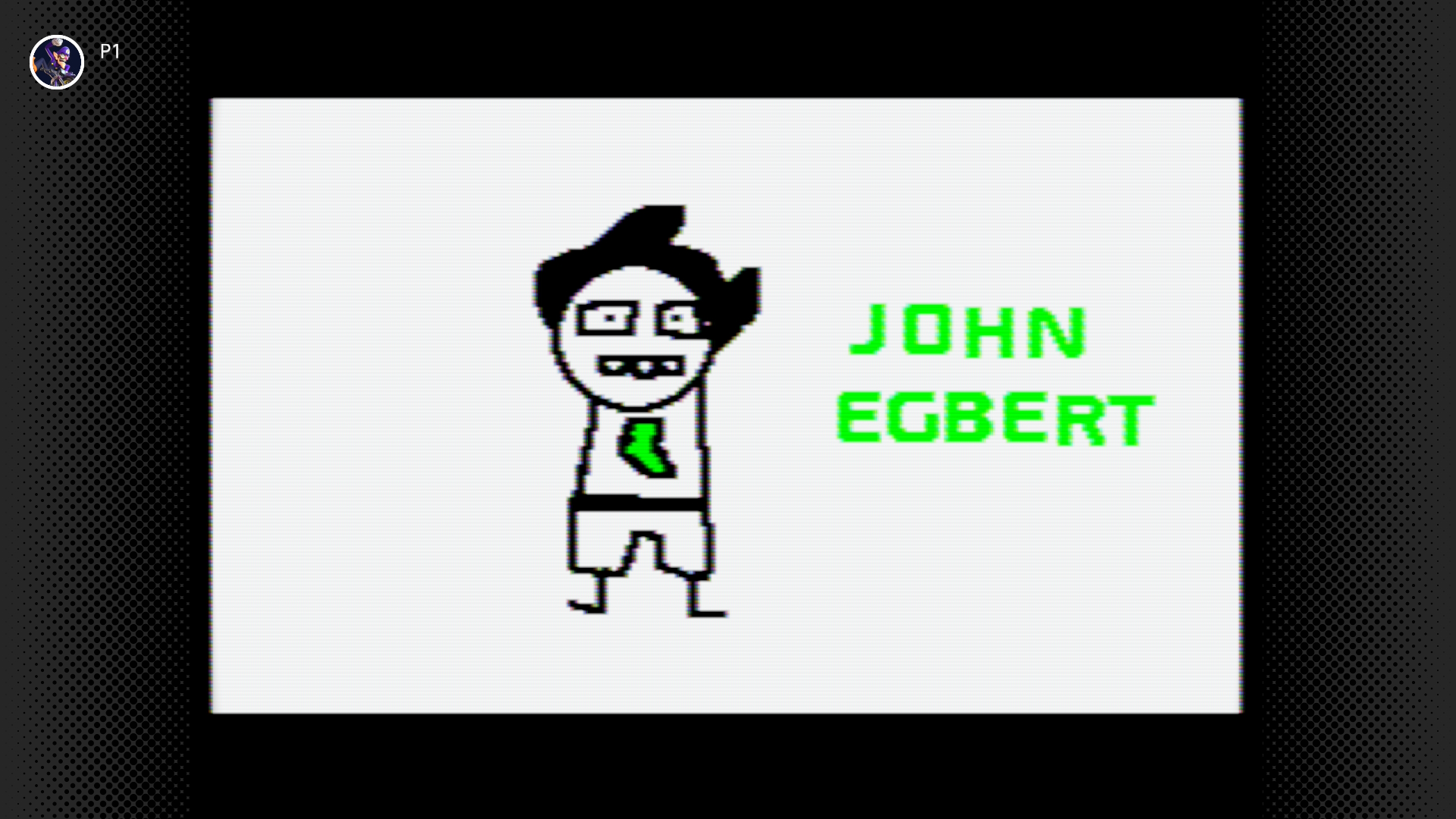 Drawing of a young man on Mario Paint for the Nintendo Switch 2 System