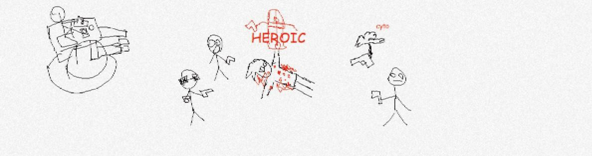 me being shot by everyone and cyto. my death is heroic