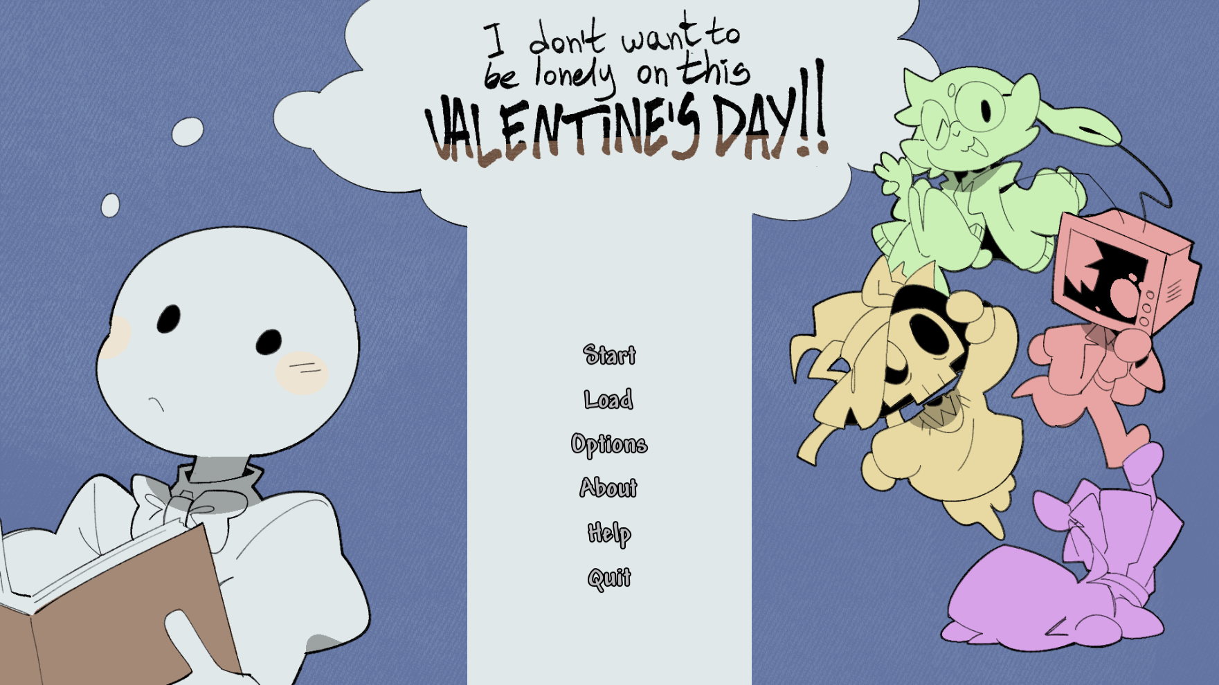 Title screen of I don't want to be lonely on this Valentine's Day!!