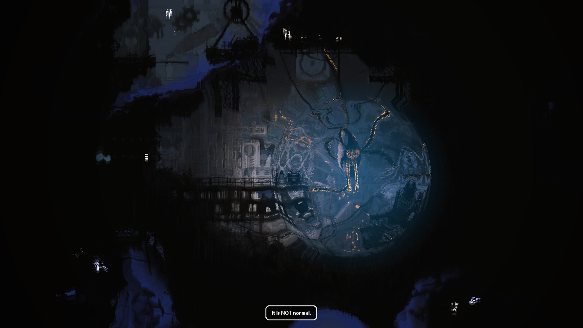 A screenshot of Watcher meeting with Spinning Top. They are saying: 'It is NOT normal'.