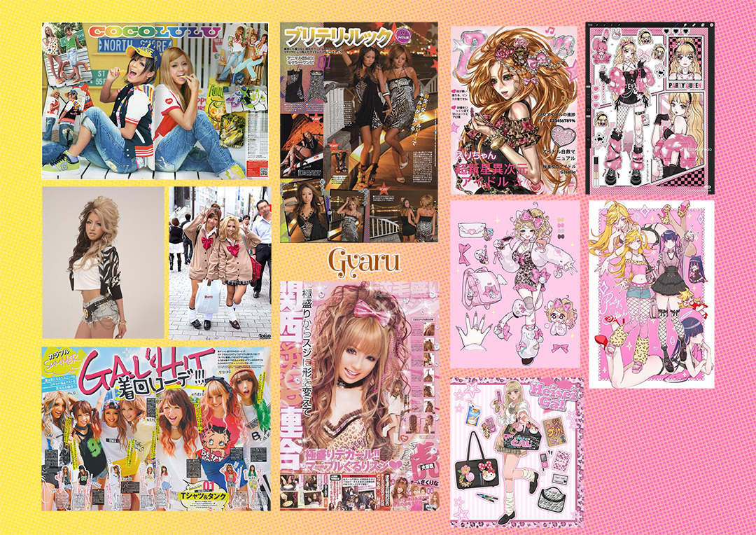 gyaru moodboard