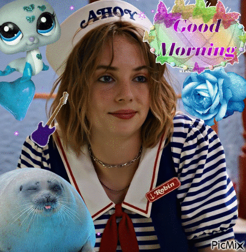 robin good morning gif