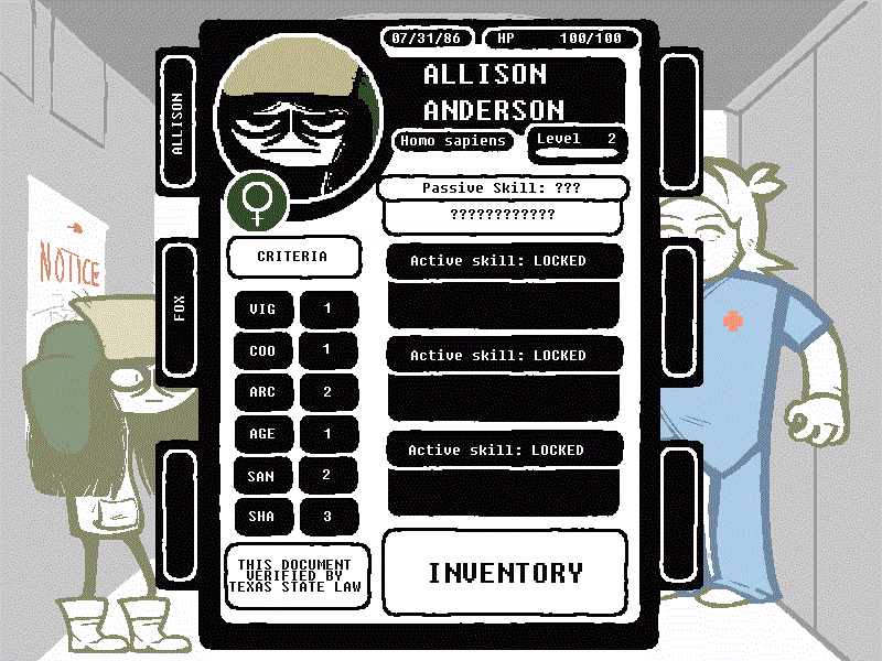 Fox's criterion card
