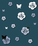 roses butterflies
