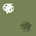 white dark green scribble