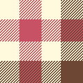 red brown cream plaid