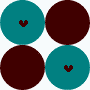 circle hearts