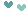 soft teal hearts