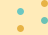 teal gold dots
