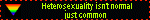 heterosexuality isnt normal just common