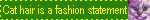 cat hair is a fashion statement