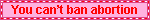 you cant ban abortion you can only ban safe abortions