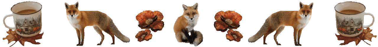 foxes and flowers and tea divider