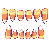 candy corn fangs