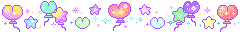 heart star balloons