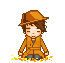 throwing leaves