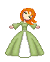green dress