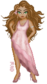 pink angled dress