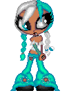 white and teal