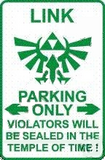 link parking only violators will be sealed in the temple of time