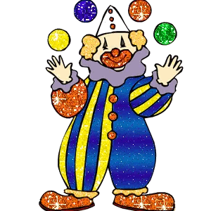 glitter clown