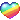 neon rainbow heart pixel