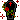 coffin with red rose pixel